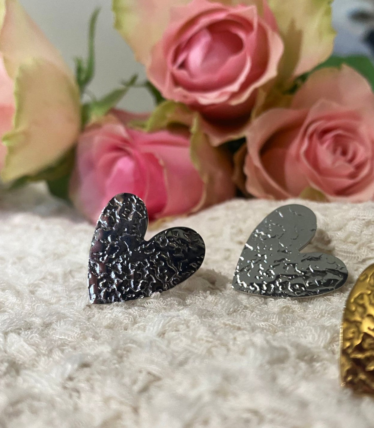 Boucles d'oreilles love silver