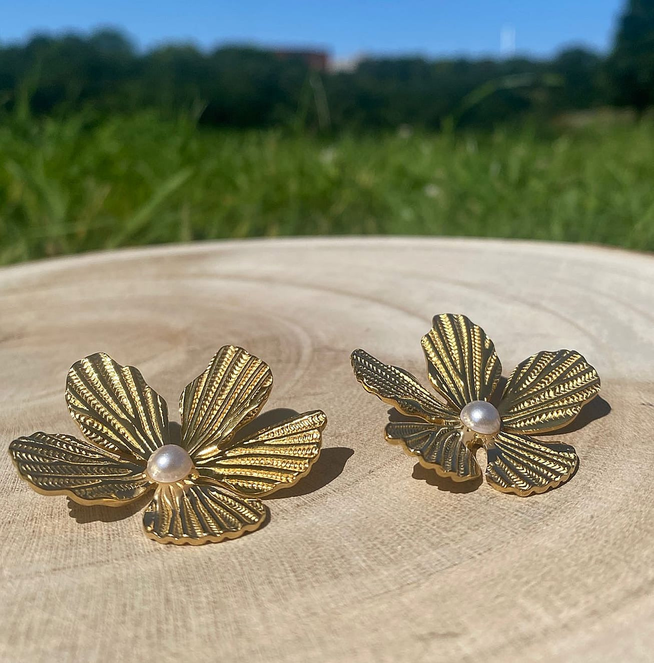 Boucles d’oreilles Gold Flower