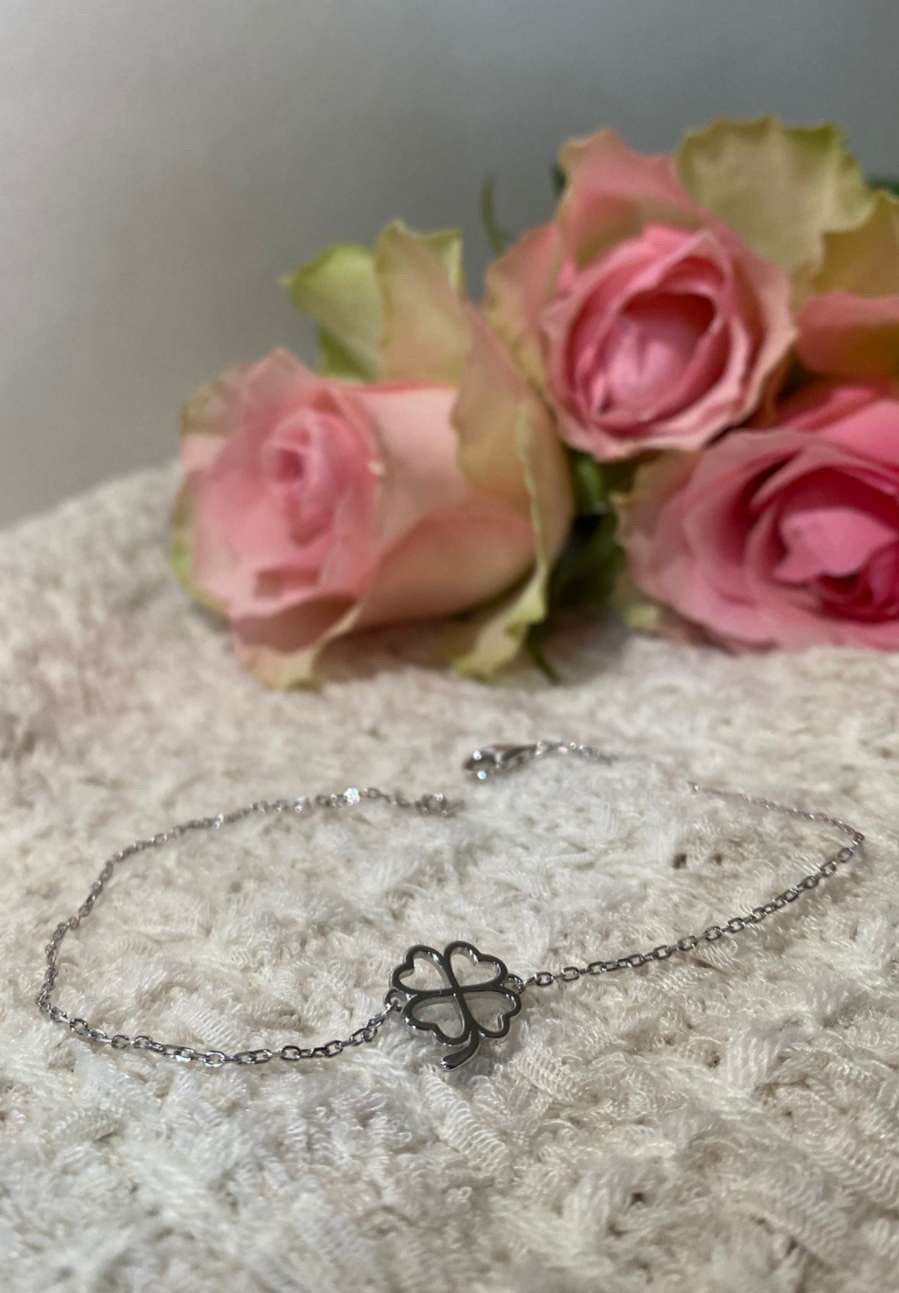 Bracelet silver trèfle