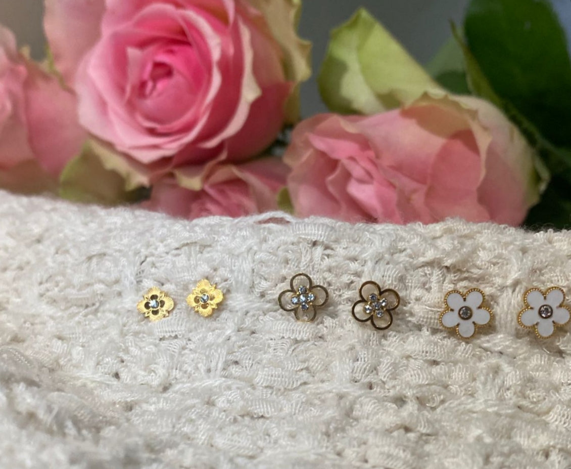 Boucles d'oreilles flower power