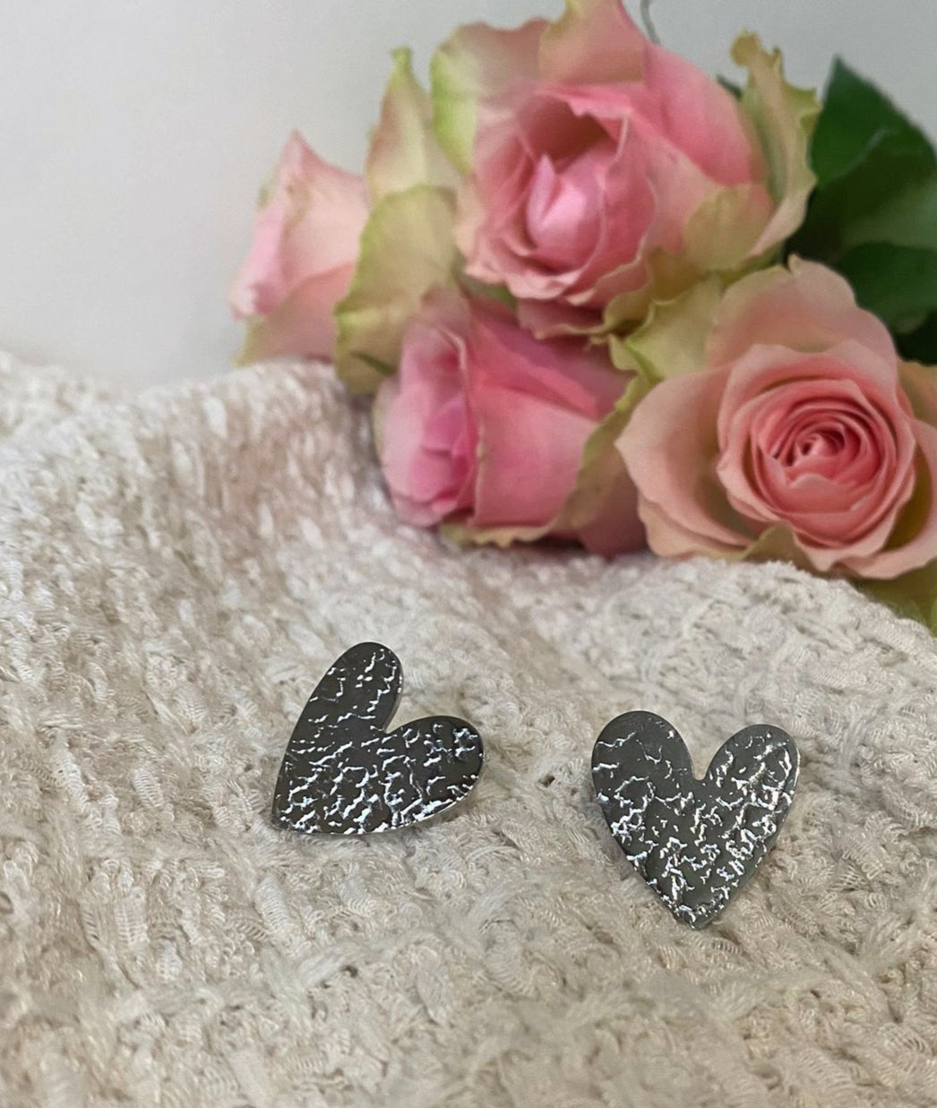 Boucles d'oreilles love silver