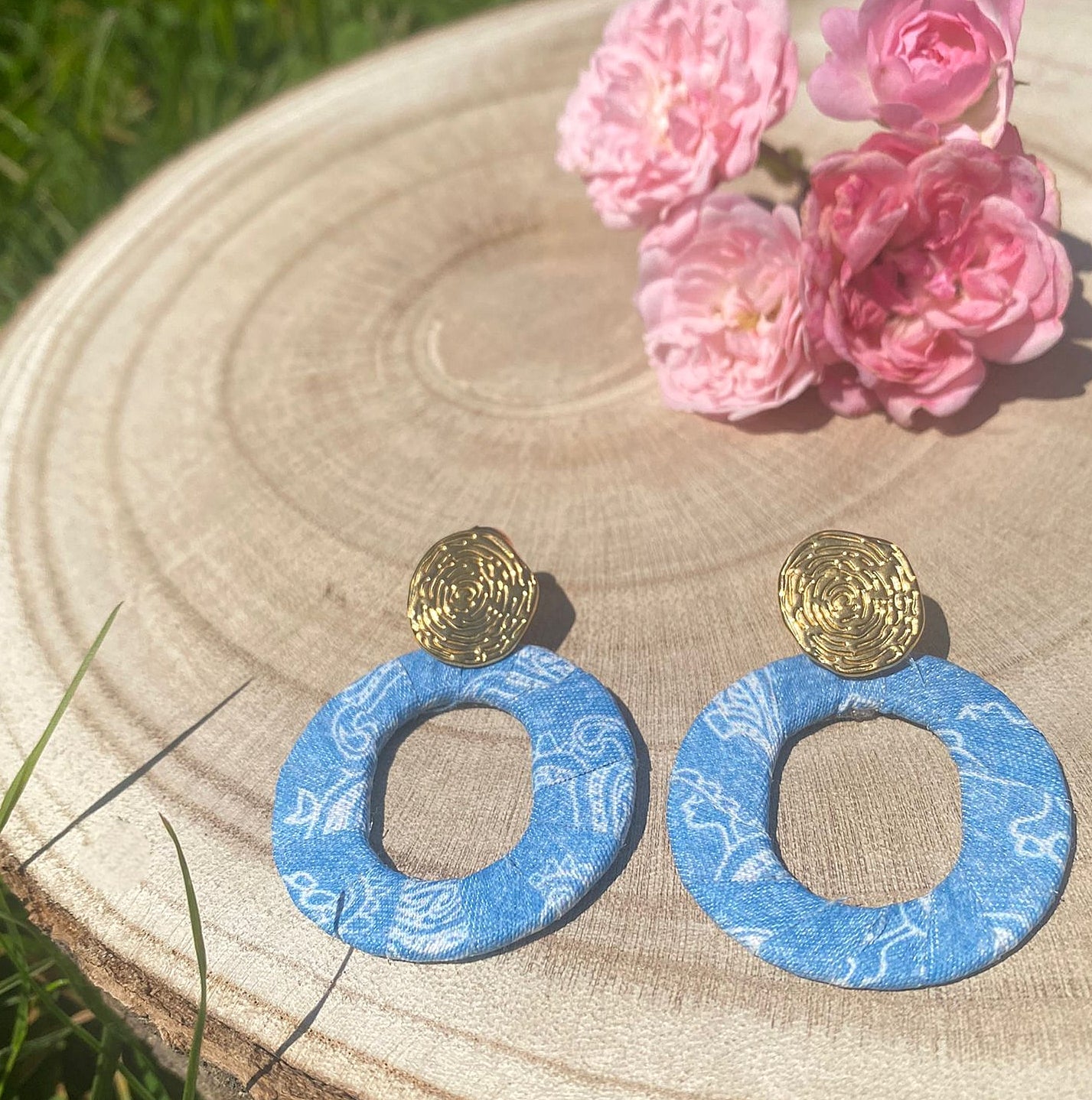 Boucles d'oreilles couture