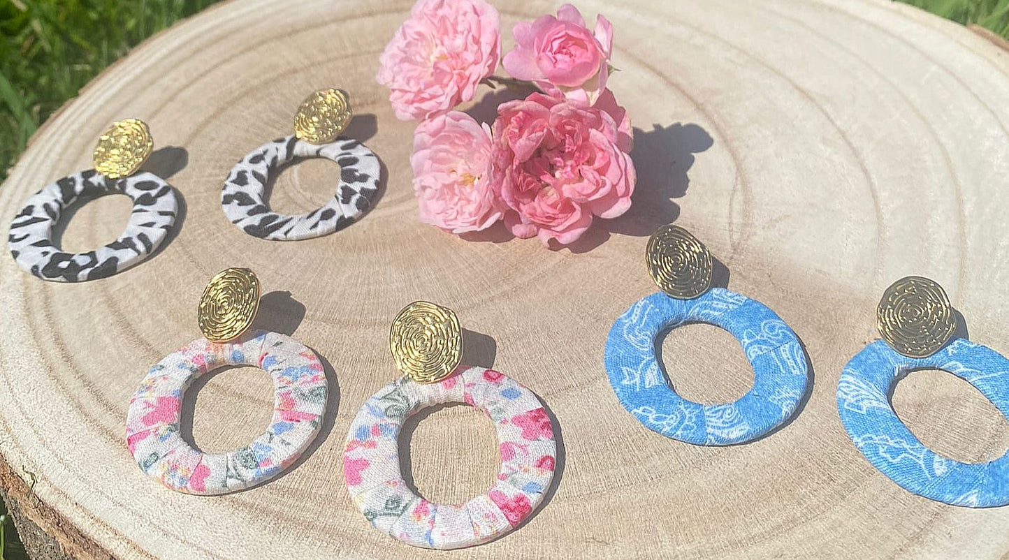 Boucles d'oreilles couture